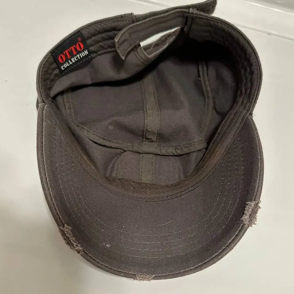 Otto Collecction LOVE Michigan Brown Distressed Baseball Hat Cap Womens Adj